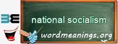 WordMeaning blackboard for national socialism